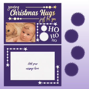 Carte De Vœux En Aluminium Poussés blancs de Noël juste pour vous photo