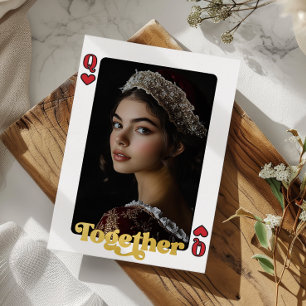 Carte De Vœux En Aluminium Queen of Hearts Photo personnalisée Saint Valentin