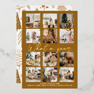 Carte De Vœux En Aluminium Quel an Noël personnalisé