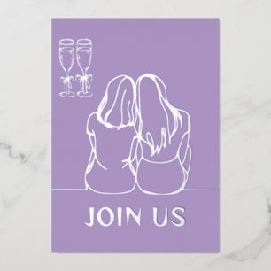 Carte De Vœux En Aluminium Rejoignez notre groupe de fiançailles