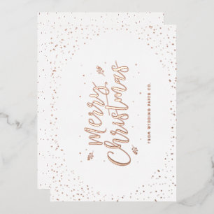 Carte De Vœux En Aluminium Rose Gold Business Noël