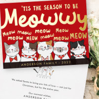 Saison être Meowwy Funny Cute Cats Caroling