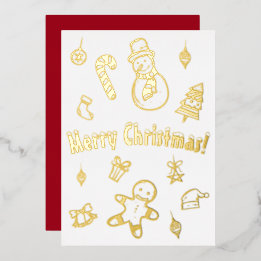 Carte De Vœux En Aluminium Sapin de Noël Xmas Bonhomme de neige Cloches Canne