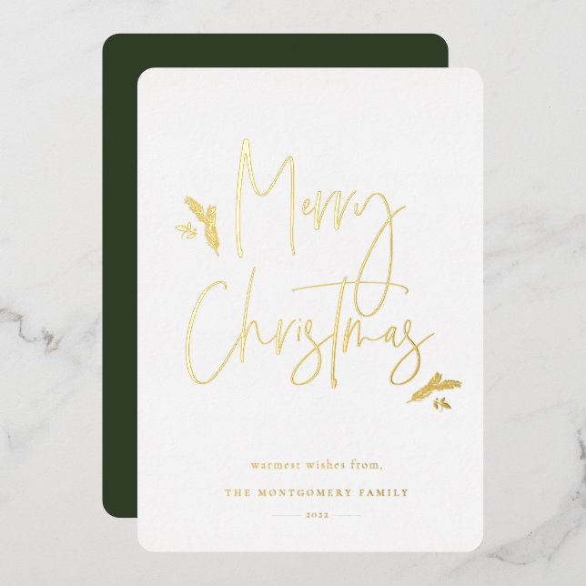 Carte De Vœux En Aluminium Scénario tout simplement festif (Recto/Verso)