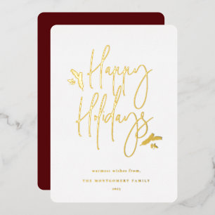 Carte De Vœux En Aluminium Script simple et festif