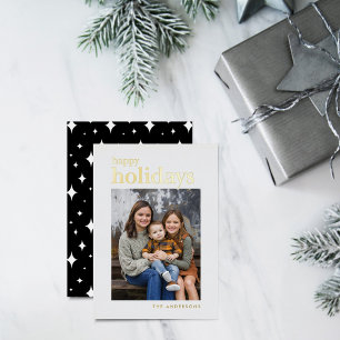 Carte De Vœux En Aluminium Serif Joyeuses Fêtes Photo