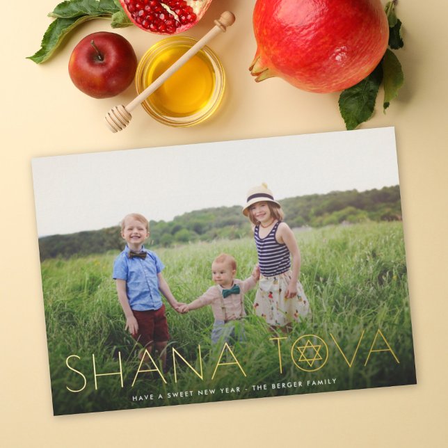 Carte De Vœux En Aluminium Shana Tova - Fête juive - photo (Créateur téléchargé)