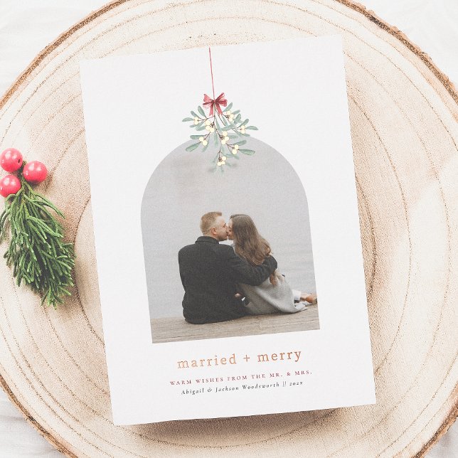 Carte De Vœux En Aluminium Shiny Mistletoe Magie Mini Arc photo Noël (Créateur téléchargé)