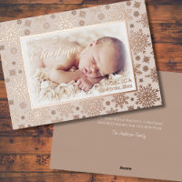 Snowflake Photo Rose Gold Frame