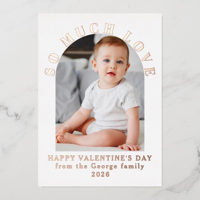 Carte De Vœux En Aluminium So Much Lovely Baby Valentine's Day Modern (Recto)