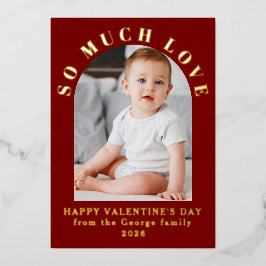 Carte De Vœux En Aluminium So Much Lovely Baby Valentine's Day Modern Red