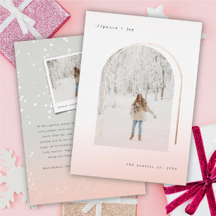 Carte De Vœux En Aluminium Texte de machine à écrire Arc minimaliste simple p