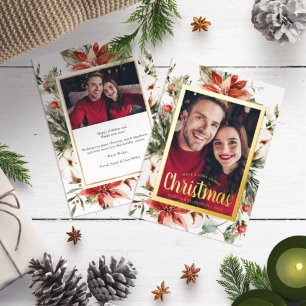 Carte De Vœux En Aluminium Texte de Noël pour photo