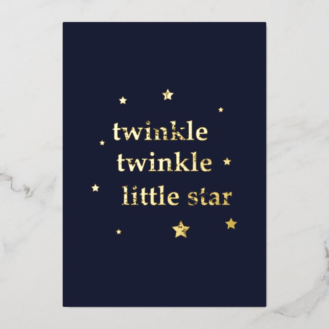 Carte De Vœux En Aluminium Twinkle (Recto)