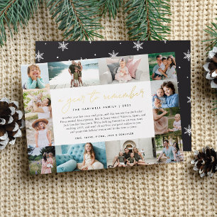 Carte De Vœux En Aluminium Une année à retenir Année d'évaluation Collage p