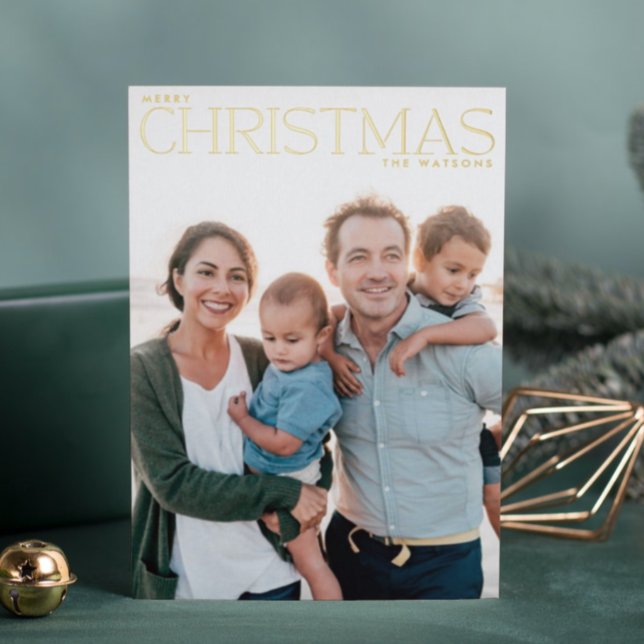 Carte De Vœux En Aluminium VRAI OR Joyeux Noël Photo (Créateur téléchargé)
