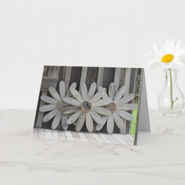 Carte de voeux en bois (Petite plante)