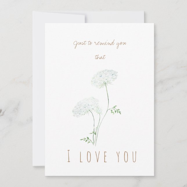 carte de voeux en dentelle de la reine ann (Devant)