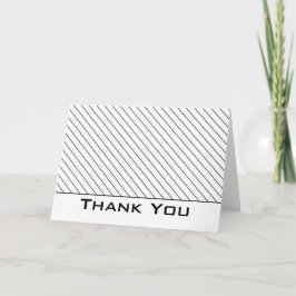 Carte de voeux en noir/blanc rayé 1 Merci