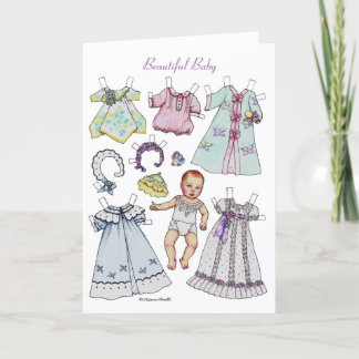 Carte de vœux en papier pour un beau bébé annivers