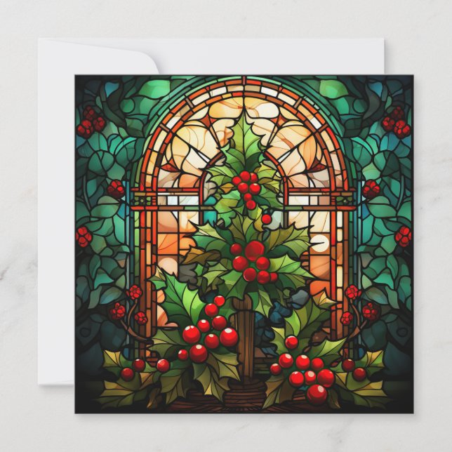 Carte de voeux en verre de Noël (Devant)