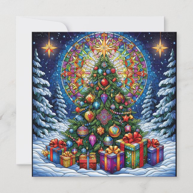 Carte de voeux en verre de Noël (Devant)