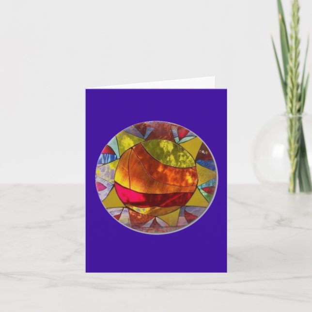 Carte de voeux en verre verni (Devant)