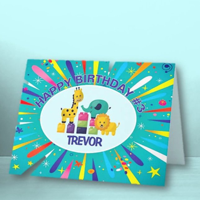 Carte de voeux enfant d'anniversaire personnalisée (Créateur téléchargé)