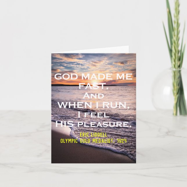 Carte de voeux Eric Liddell (Devant)