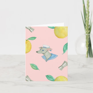 Carte de voeux estivale pour chien salé