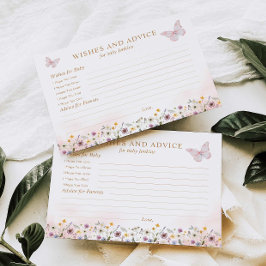 Carte de Vœux et Conseils pour Baby Shower Papillo