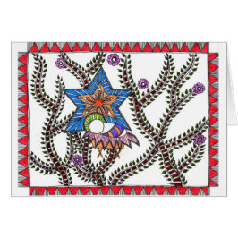Carte de voeux ethnique de Noël d'Emmanuel