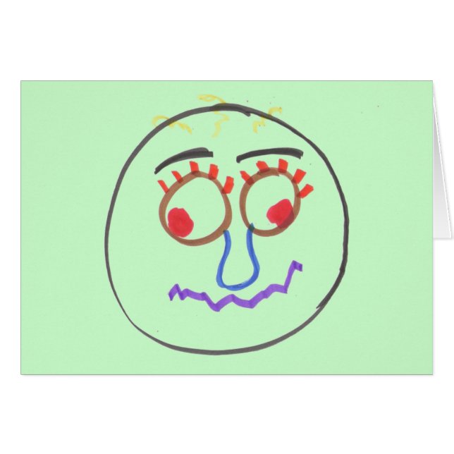 Carte de voeux Faces amusante (Devant horizontal)