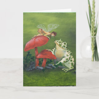 Carte de voeux "Fairy and Frog"