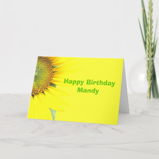 Carte de voeux faite sur commande d'anniversaire (Devant)