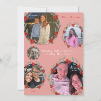 Carte de vœux familiale de yoga pour les fêtes 'Om