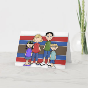 Carte de voeux Family Portrait Fête des pères