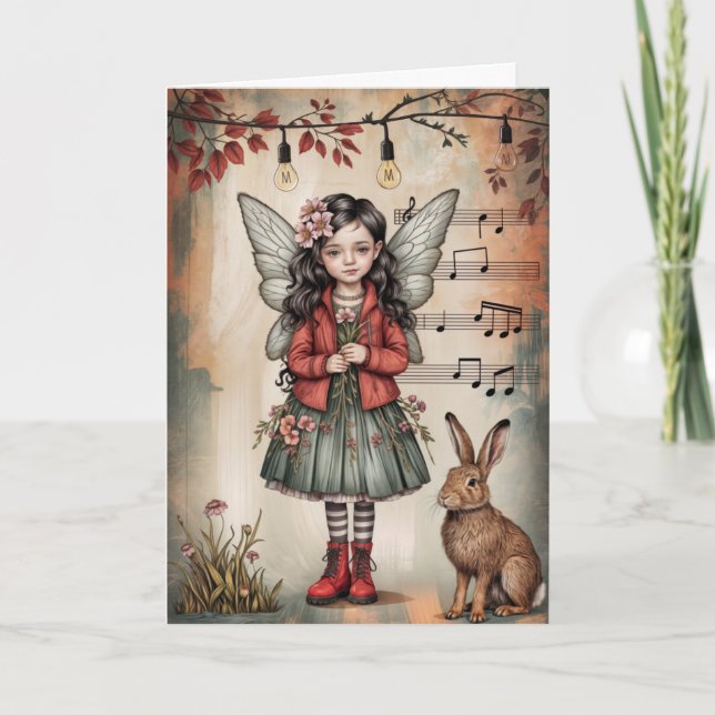 Carte de vœux fantaisiste de la foire aux fleurs (Devant)