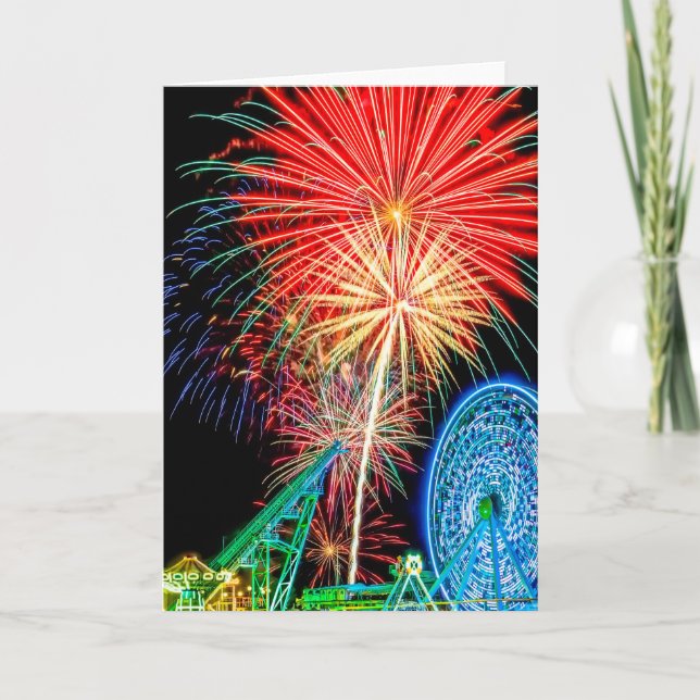 Carte de voeux Fantastic Fireworks (Devant)