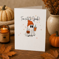 Carte de vœux fantôme Halloween, Trop mignon pour 