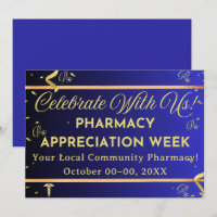 Carte de voeux Faux Gold Pharmacy
