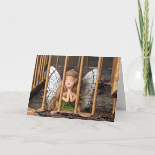 Carte de voeux fée capturée