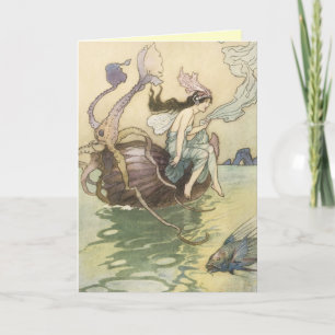 Carte de voeux Féerie vintage