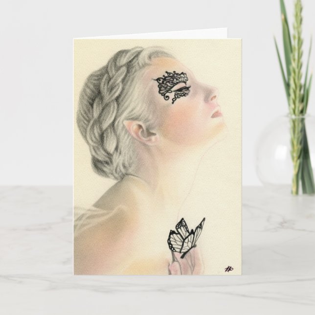 Carte de voeux féerique de papillon (Devant)