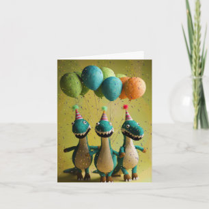 Carte de voeux Feled Crocodile Party