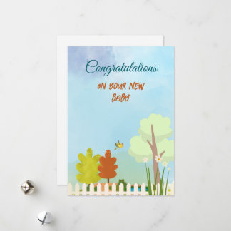 Carte de voeux félicitations nouveau bébé