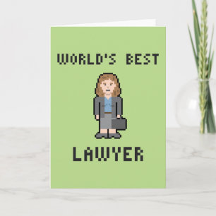 Carte de voeux femelle de l'avocat du monde de