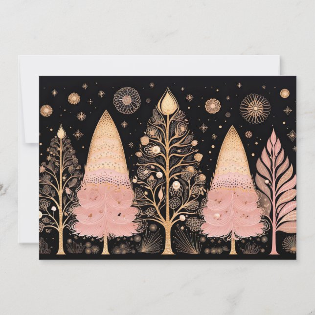 Carte de voeux Festive Arbre de Noël (Devant)