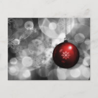 carte de vœux festive argent et rouge pour entrepr