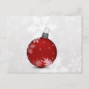 Carte de vœux festive argent rouge pour entreprise